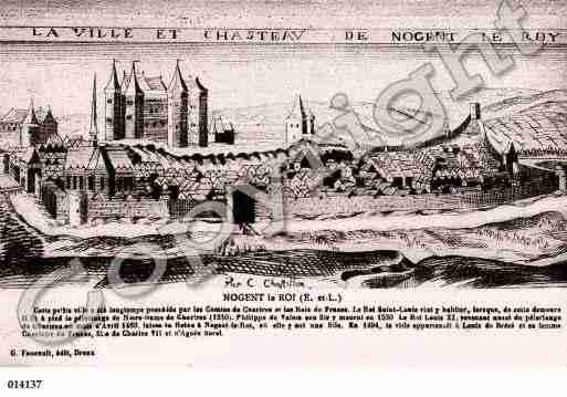 Ville de NOGENTLEROI, carte postale ancienne
