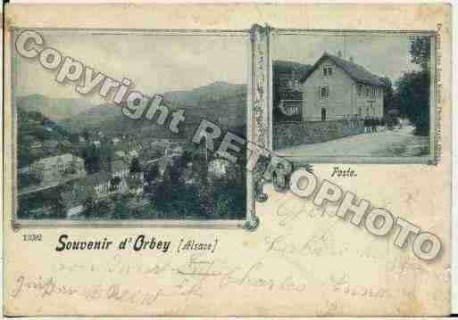Ville de ORBEY, carte postale ancienne