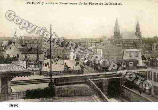 Ville de POISSY, carte postale ancienne