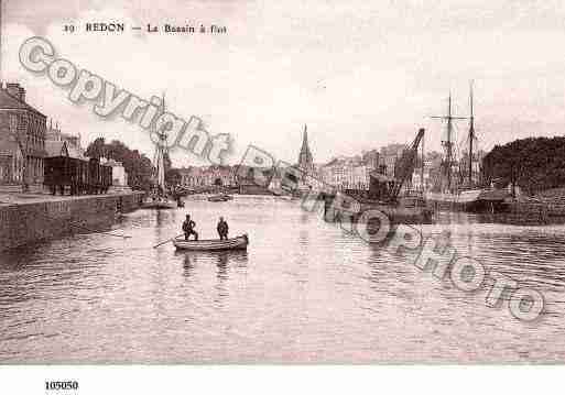 Ville de REDON, carte postale ancienne