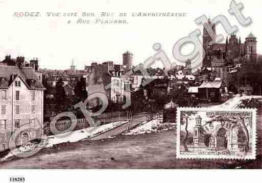 Ville de RODEZ, carte postale ancienne