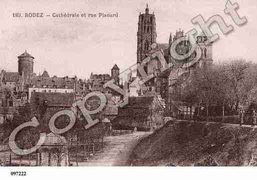 Ville de RODEZ, carte postale ancienne