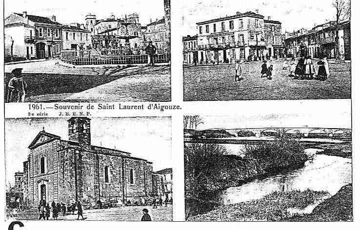 Ville de SAINTLAURENTD'AIGOUZE, carte postale ancienne