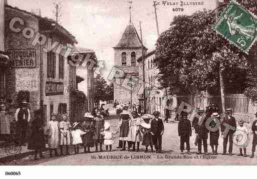 Ville de SAINTMAURICEDELIGNON, carte postale ancienne