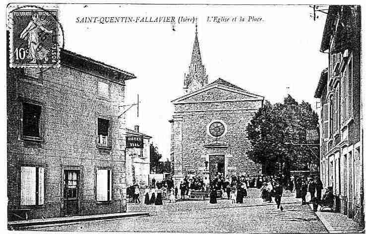 Ville de SAINTQUENTINFALAVIER, carte postale ancienne