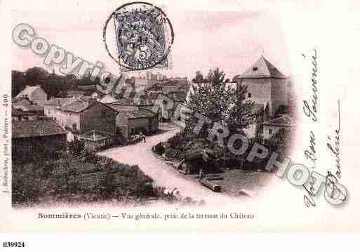 Ville de SOMMIERESDUCLAIN, carte postale ancienne