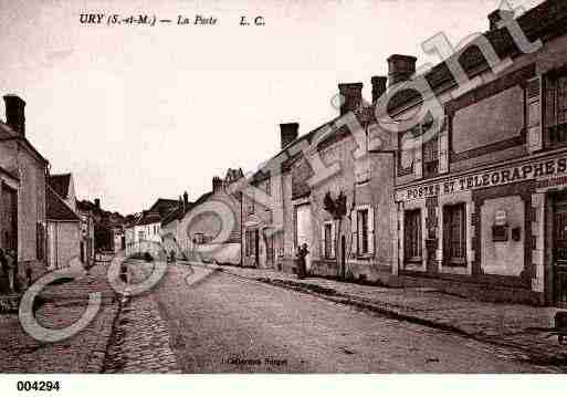Ville de URY, carte postale ancienne