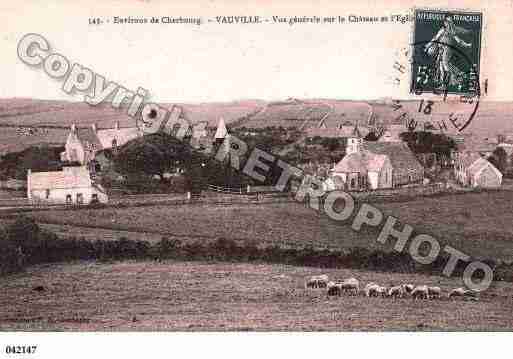 Ville de VAUVILLE, carte postale ancienne