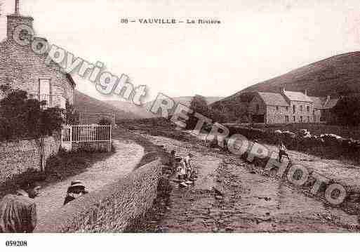 Ville de VAUVILLE, carte postale ancienne