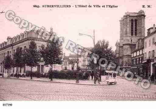 Ville de AUBERVILLIERS, carte postale ancienne