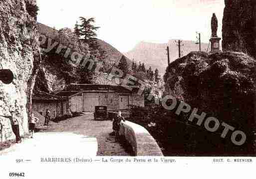 Ville de BARBIERES, carte postale ancienne