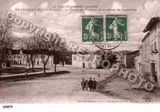 Ville de BEAUMONTDELOMAGNE, carte postale ancienne