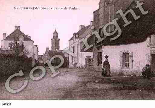 Ville de BILLIERS, carte postale ancienne