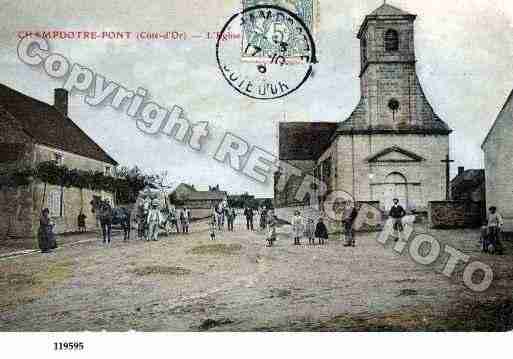 Ville de CHAMPDOTRE, carte postale ancienne
