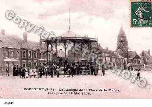 Ville de COUSOLRE, carte postale ancienne