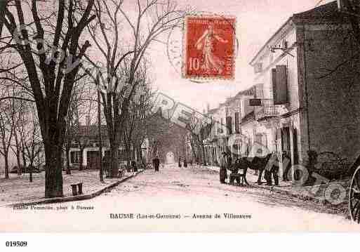 Ville de DAUSSE, carte postale ancienne