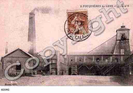 Ville de FOUQUIERESLESLENS, carte postale ancienne