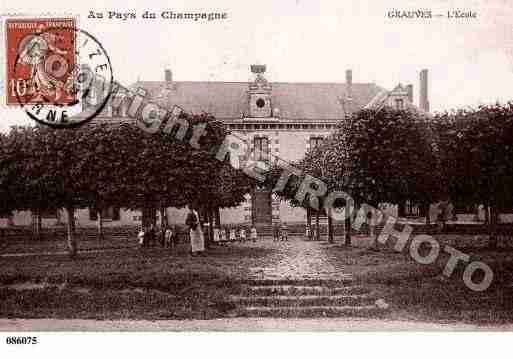 Ville de GRAUVES, carte postale ancienne