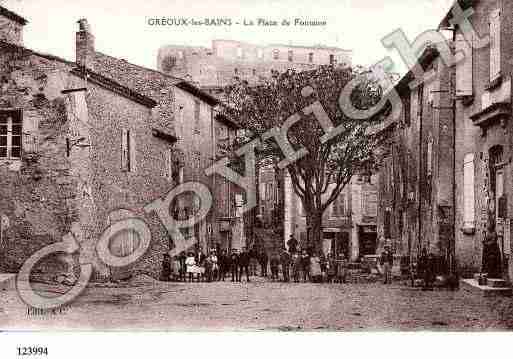 Ville de GREOUXLESBAINS, carte postale ancienne