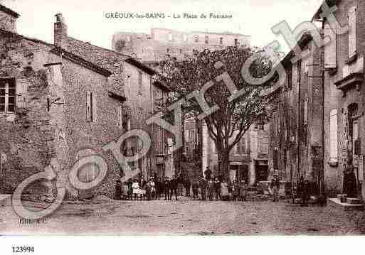 Ville de GREOUXLESBAINS, carte postale ancienne