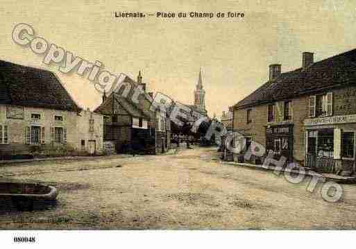 Ville de LIERNAIS, carte postale ancienne