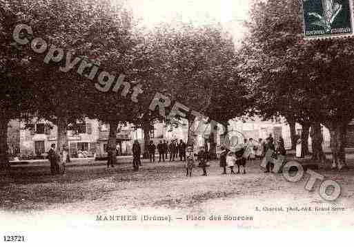 Ville de MANTHES, carte postale ancienne