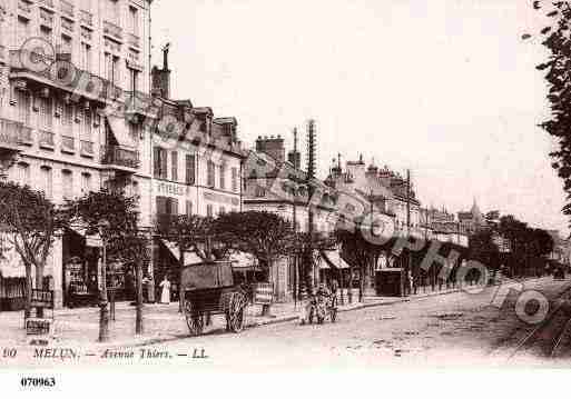 Ville de MELUN, carte postale ancienne