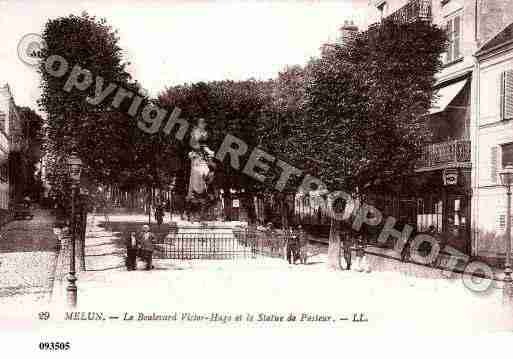 Ville de MELUN, carte postale ancienne