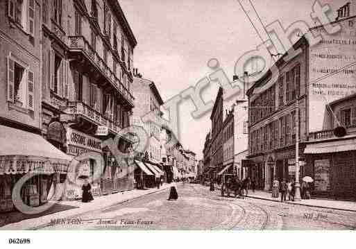 Ville de MENTON, carte postale ancienne