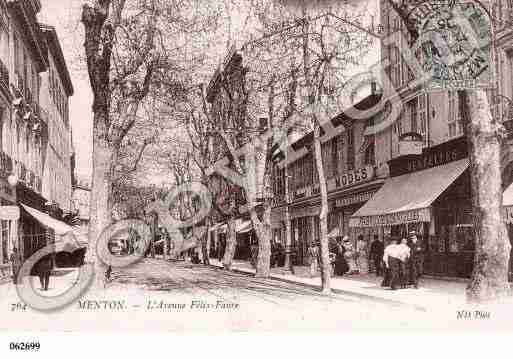 Ville de MENTON, carte postale ancienne