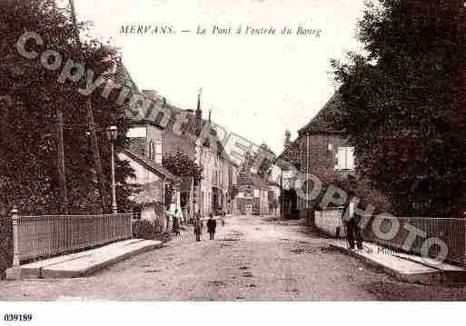 Ville de MERVANS, carte postale ancienne