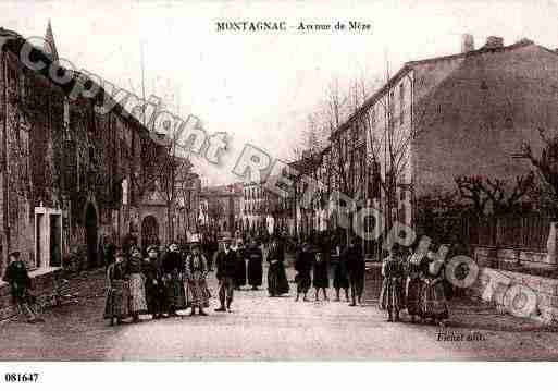 Ville de MONTAGNAC, carte postale ancienne