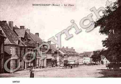 Ville de MONTCORNET, carte postale ancienne