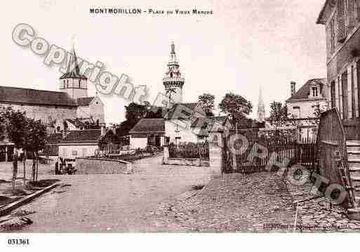 Ville de MONTMORILLONLELECHE, carte postale ancienne