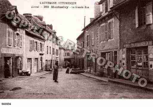 Ville de MONTSALVY, carte postale ancienne