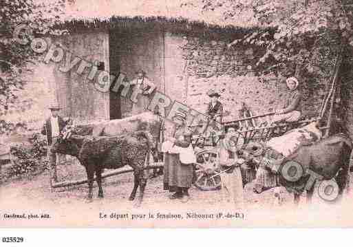 Ville de NEBOUZAT, carte postale ancienne