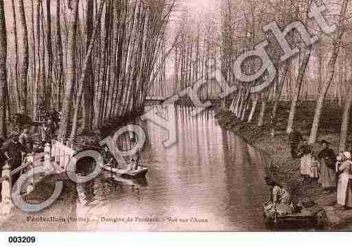 Ville de PONTVALLAIN, carte postale ancienne