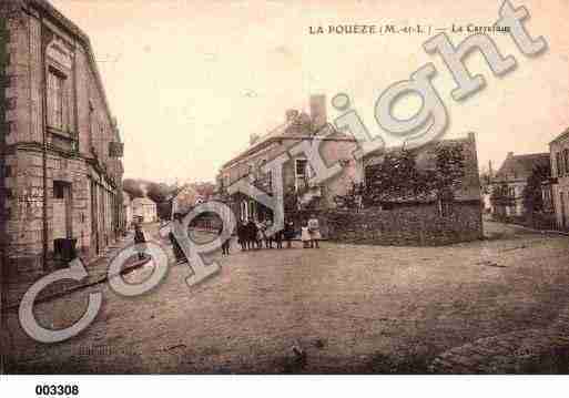 Ville de POUEZE(LA), carte postale ancienne