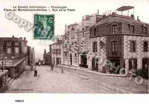 Ville de POUZAUGES, carte postale ancienne