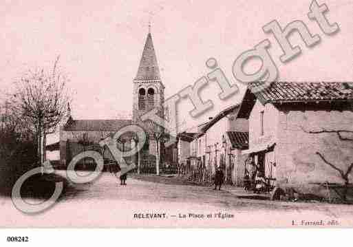 Ville de RELEVANT, carte postale ancienne