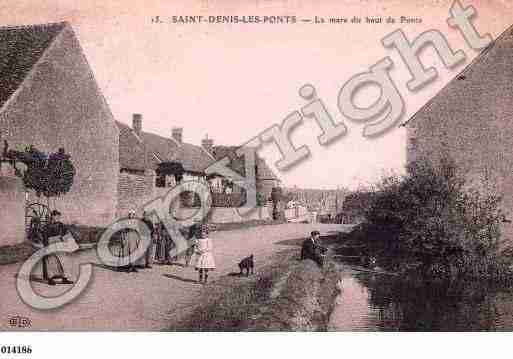 Ville de SAINTDENISLESPONTS, carte postale ancienne