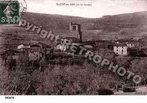 Ville de SAINTJUSTENBAS, carte postale ancienne