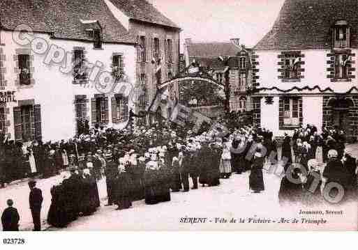 Ville de SERENT, carte postale ancienne