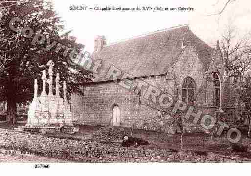 Ville de SERENT, carte postale ancienne