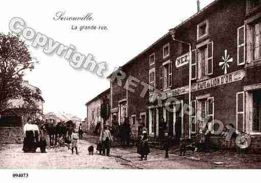 Ville de SERROUVILLE, carte postale ancienne